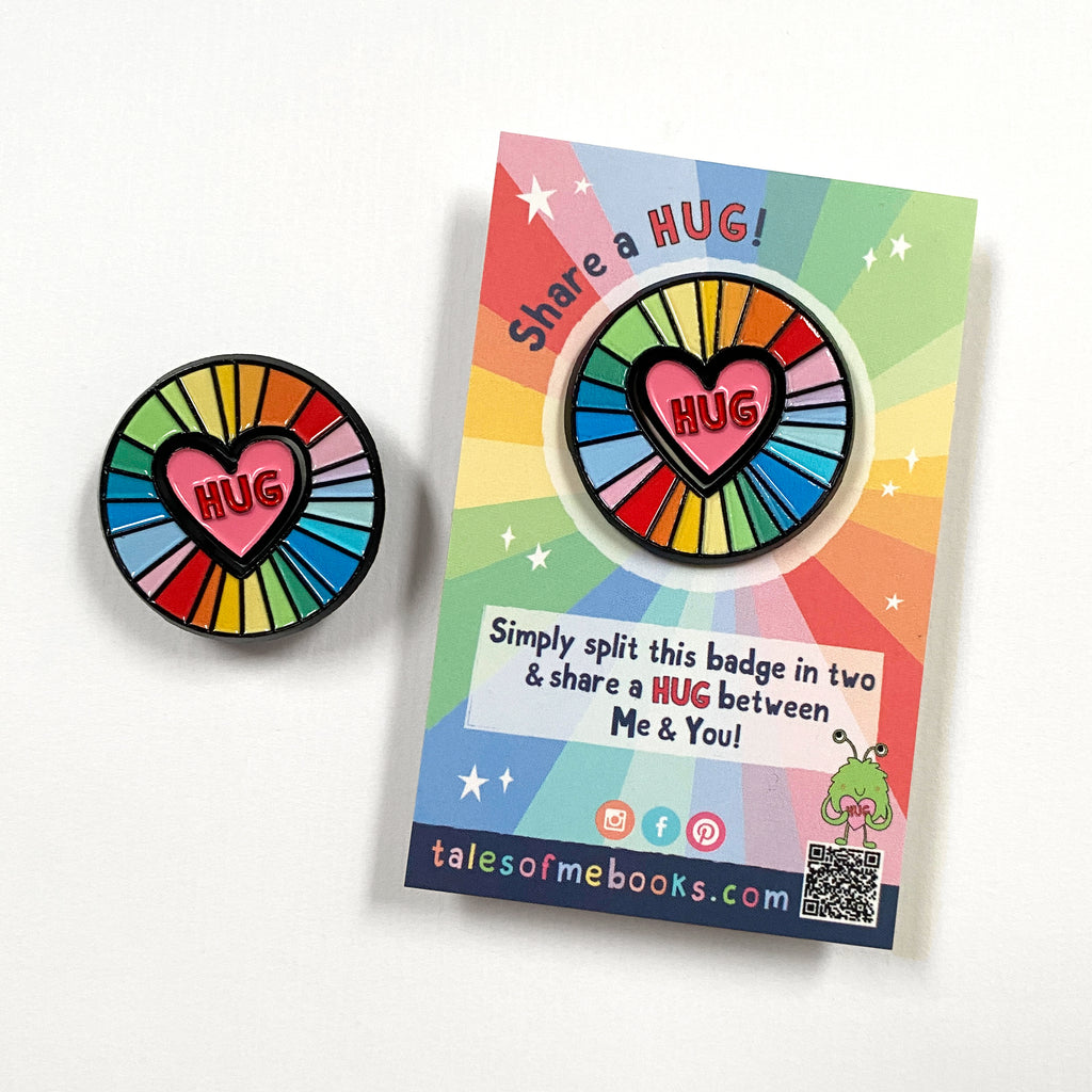 Tales of Me Books share a heart enamel friendship pins