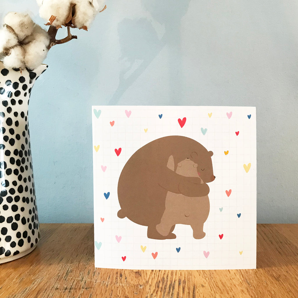 Bears Hugging Card