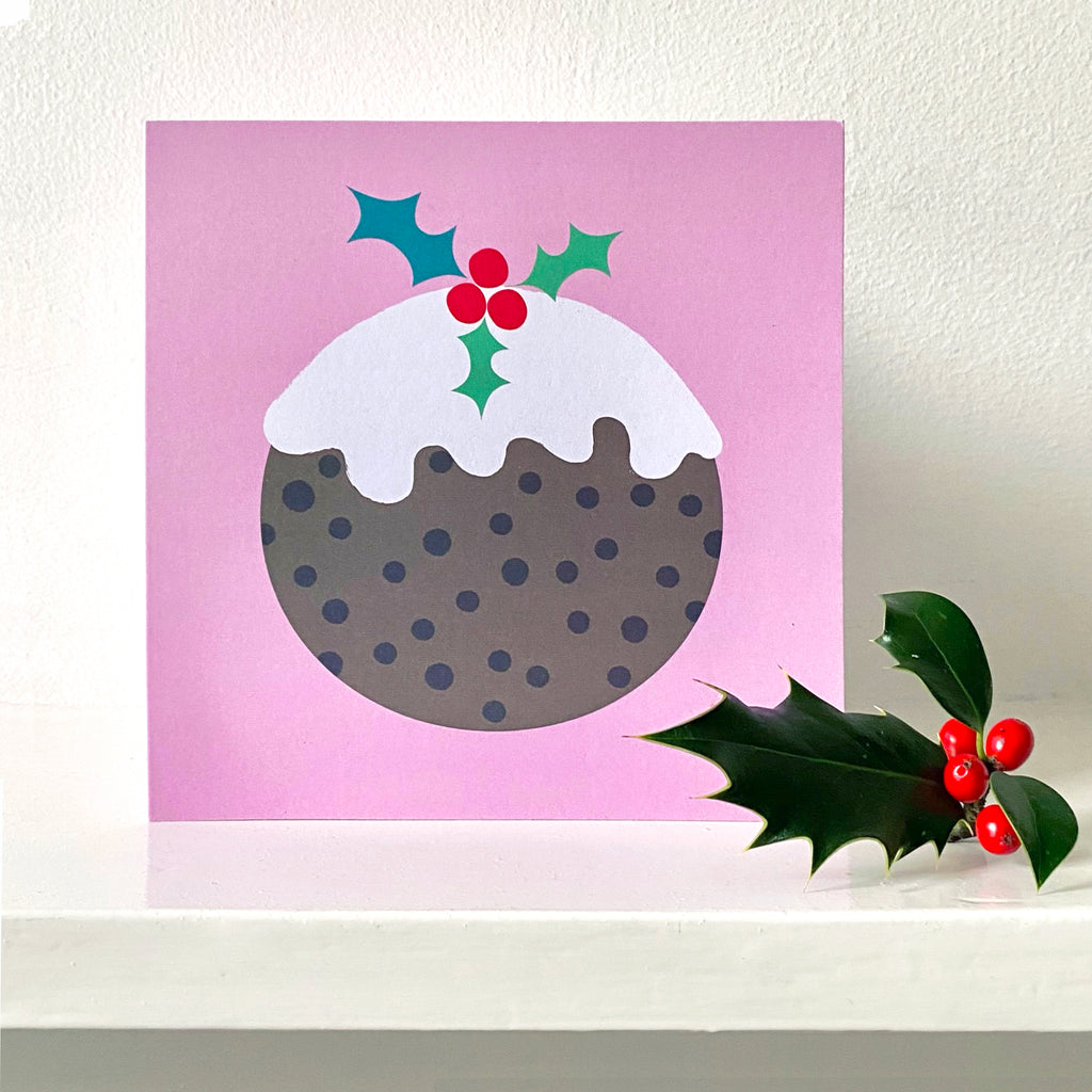 Christmas Pudding Greetings Card