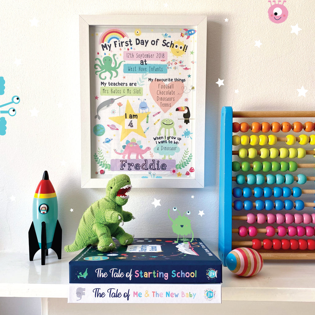 Starting School Personalised Art print